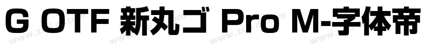G OTF 新丸ゴ Pro M字体转换